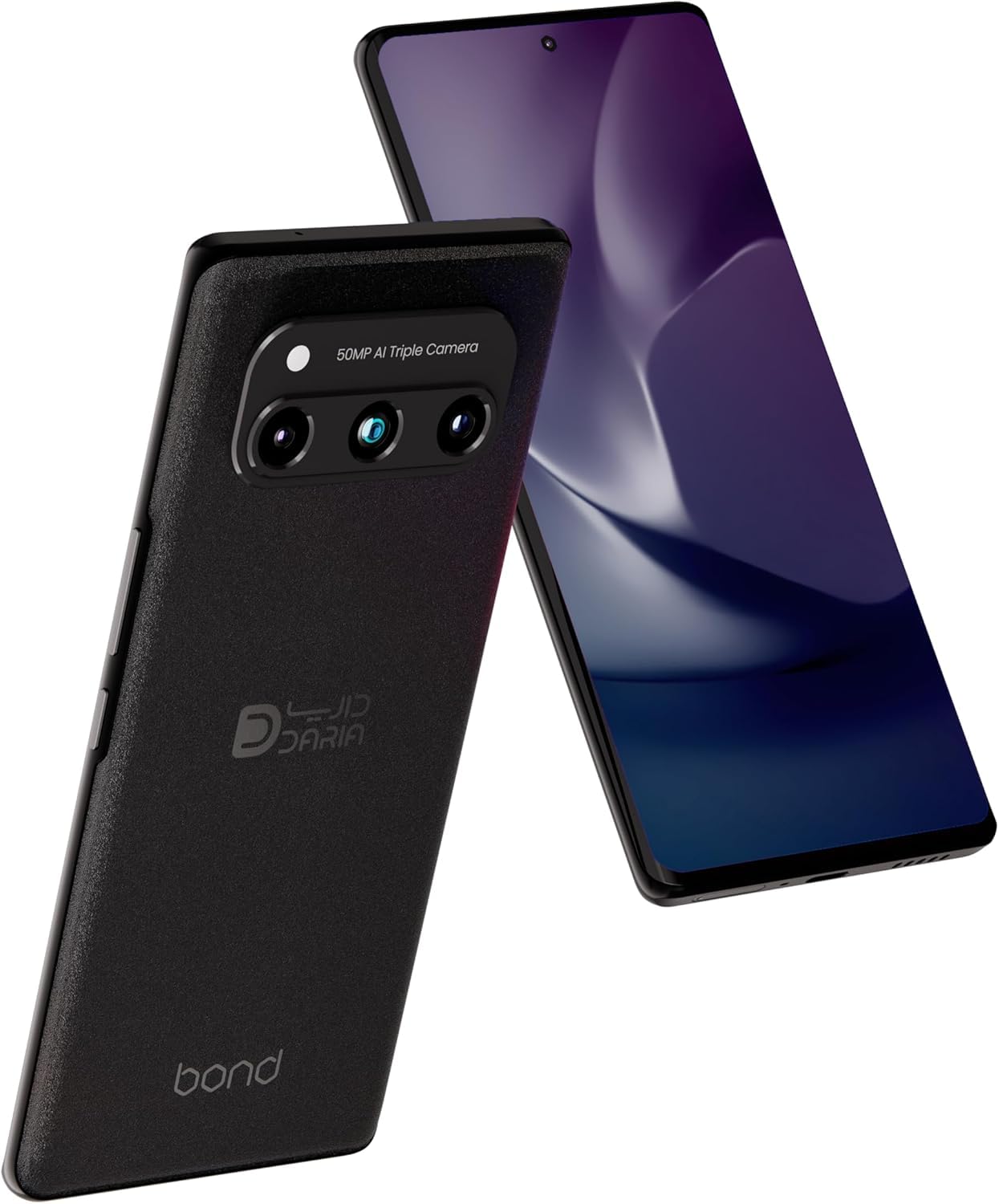 Daria BOND 5G Android 14 Smartphone, 8GB RAM, 256GB Storage, 50MP AI Triple Camera, 120Hz Curved AMOLED, Octa-Core 2.6 GHz, Web3 Monetization, Free Daria Entertainer subscription, Built-In Wallet Black