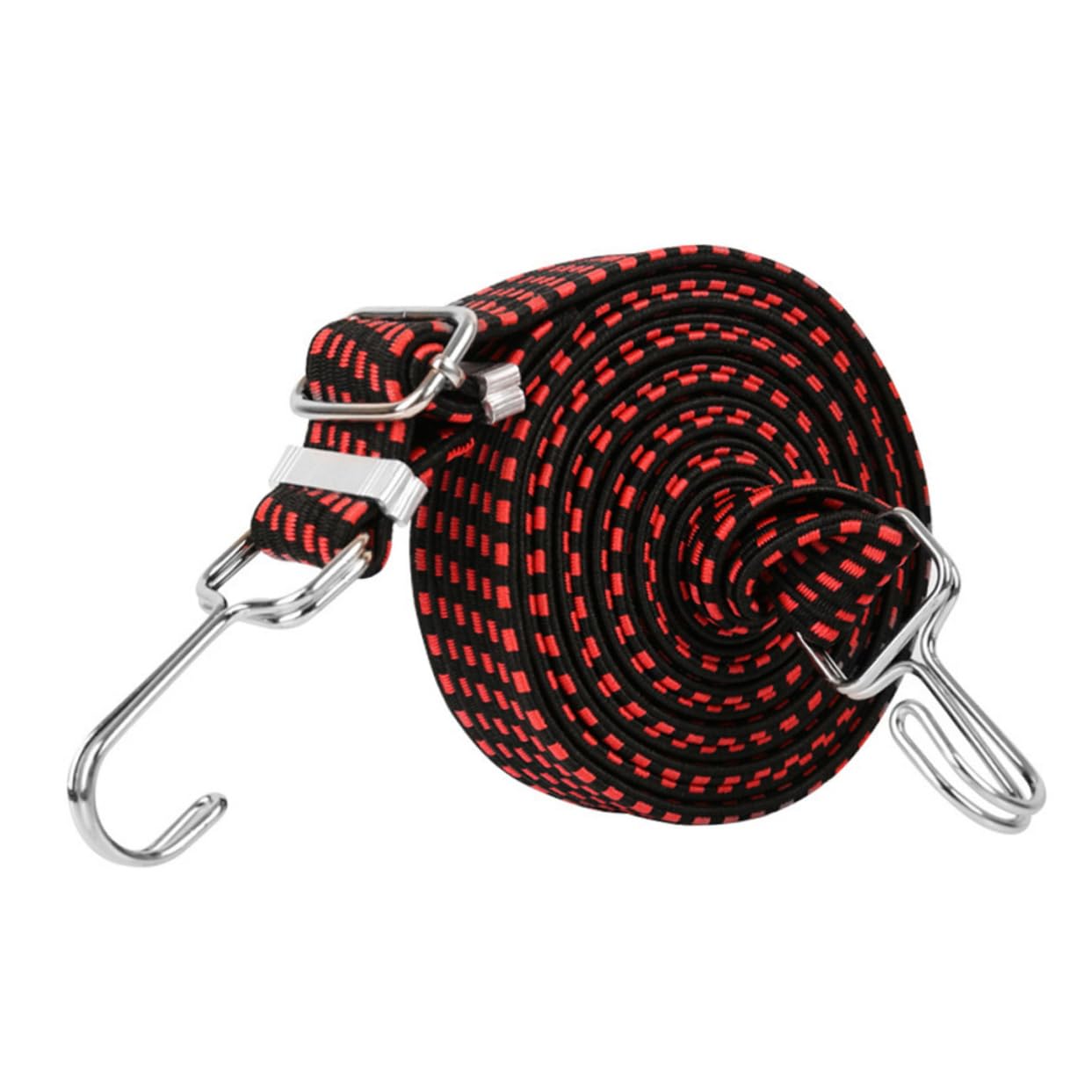 Happyyami 1Pc Elastic Luggage Strap Bike Cargo Tie Down Durable Elastic Rope with Hooks for Motorcycle Trailer Boat Heavy Duty Storage