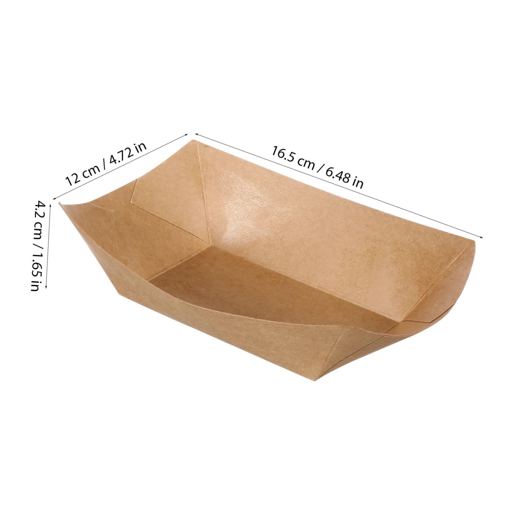 SOLUSTRE 50pcs Paper Food Trays Sturdy Snack Holders for Parties Multi Purpose Serving Plates for Hot Dogs Desserts Fries Convenient Design for Catering Events