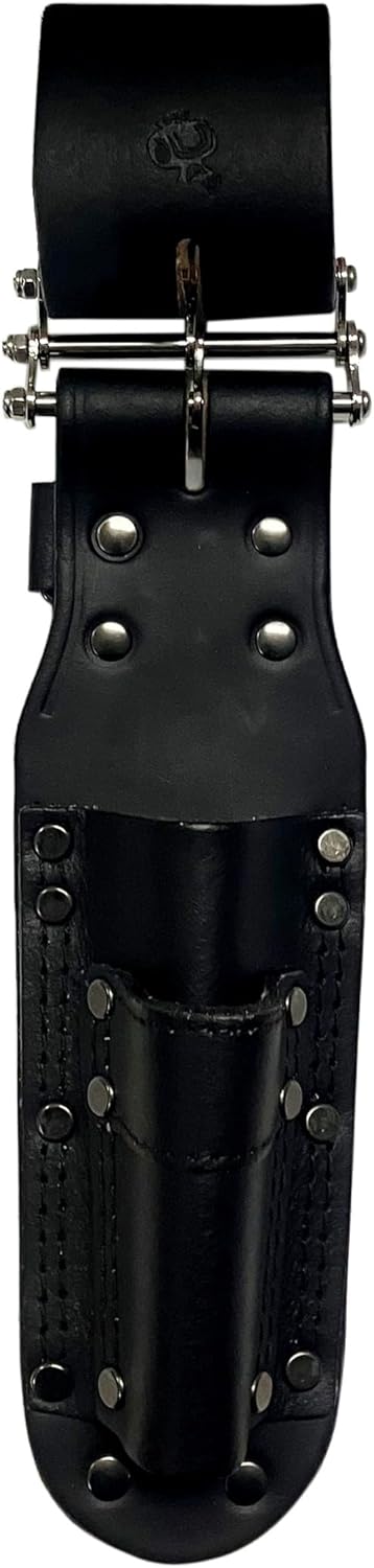 KOZUCHI CH-01BK Cowhide Genuine Leather Monkey Ratchet Wrench, 2 Tiers, 3 Row Chains, Black