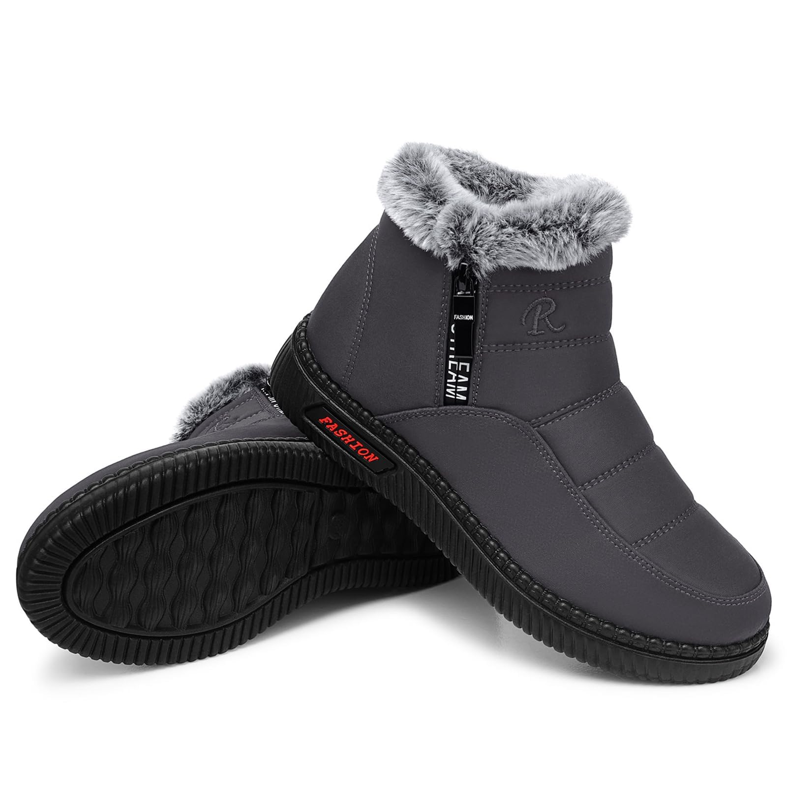 TEMOFON Womens Snow Boots Winter Warm Ankle Boots Waterproof Outdoor Fur Lined Shoes for Women