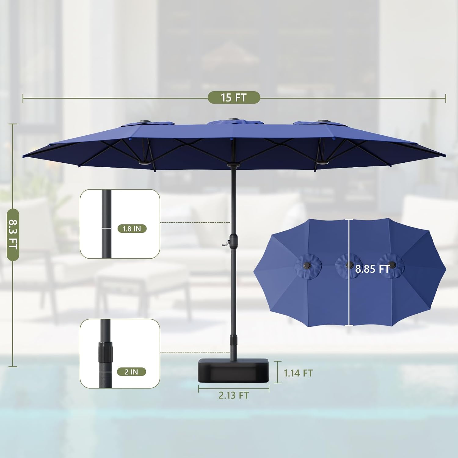 Stay Cool in Style: A Review of the Patio Umbrella with Tilt & Crank Mechanism