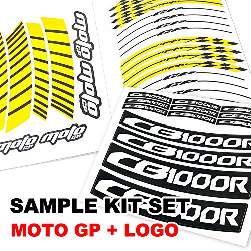 Kit déco jante 17 pouces Yamaha YZF R6 finition haute précision jaune