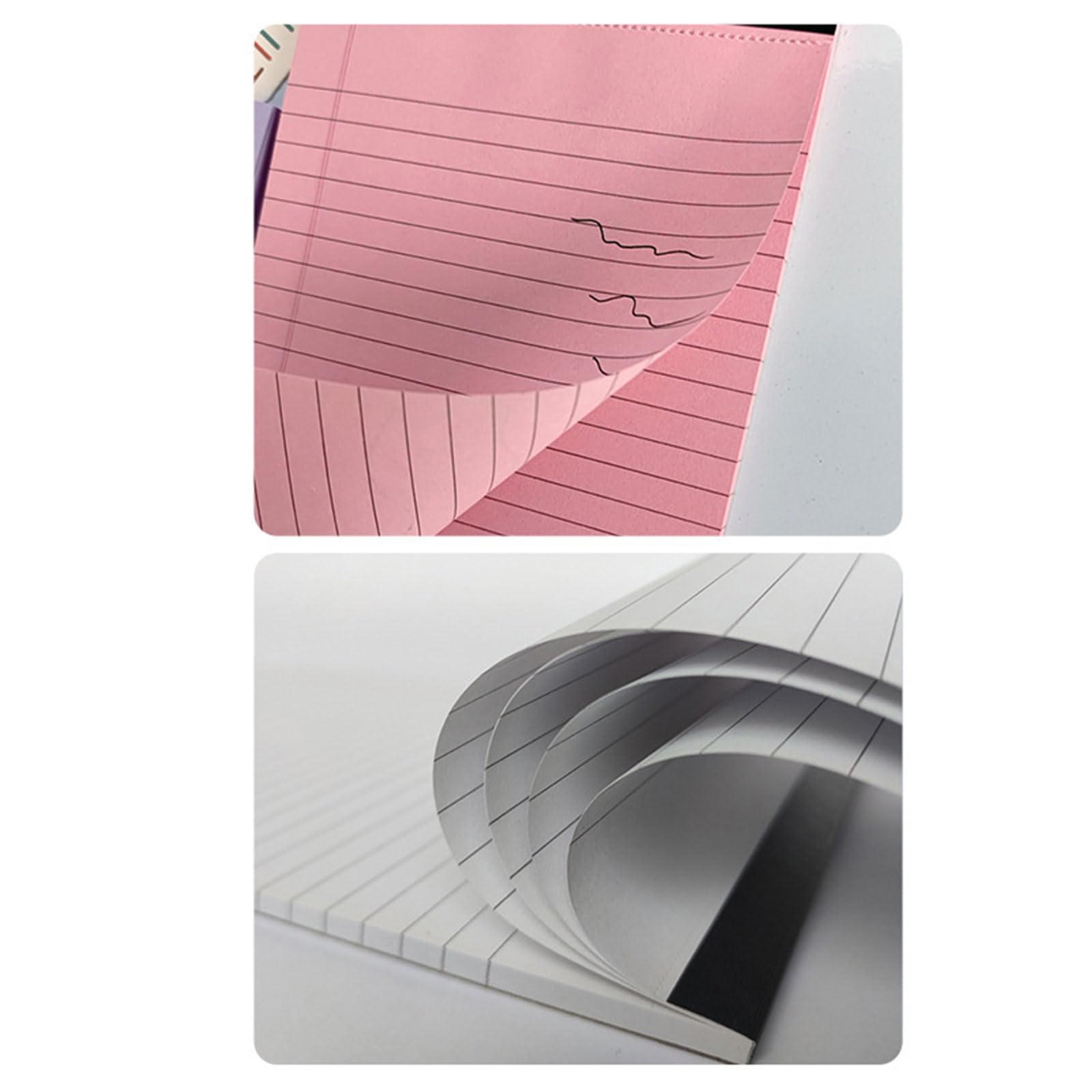 Quaderni colorati formato lettera da 4 Blocco note foderato da 50 fogli ciascuno per studenti Ufficio Pianificazione quotidiana professionale Set quaderni carta perforata Quaderni creativi
