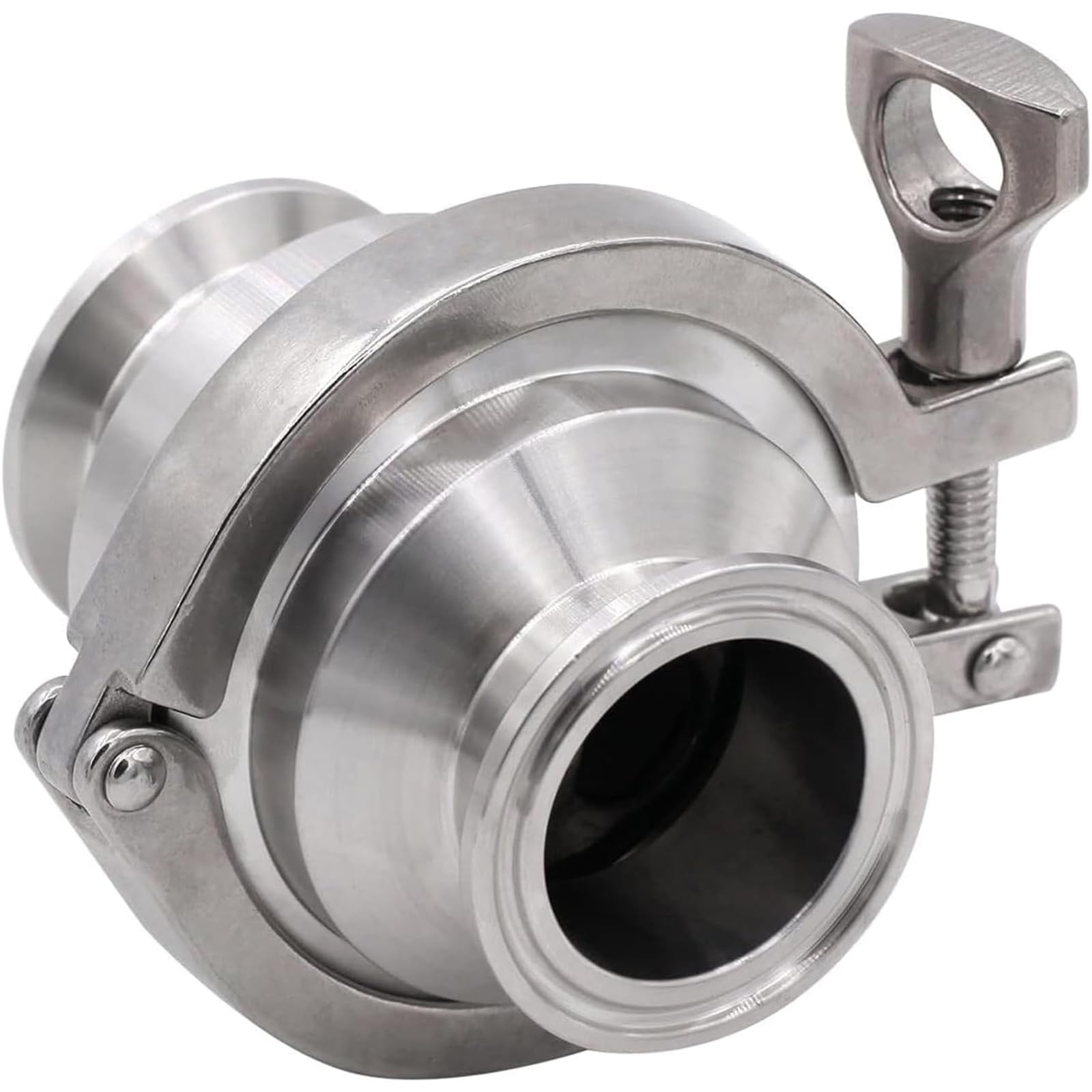 Zawór zwrotny trójzaciskowy, sanitarny ze stali nierdzewnej 304, jednokierunkowy przepływ, uszczelka EPDM, 19-102 mm, trwały i niezawodny dla przemysłu spożywczego, łatwa instalacja