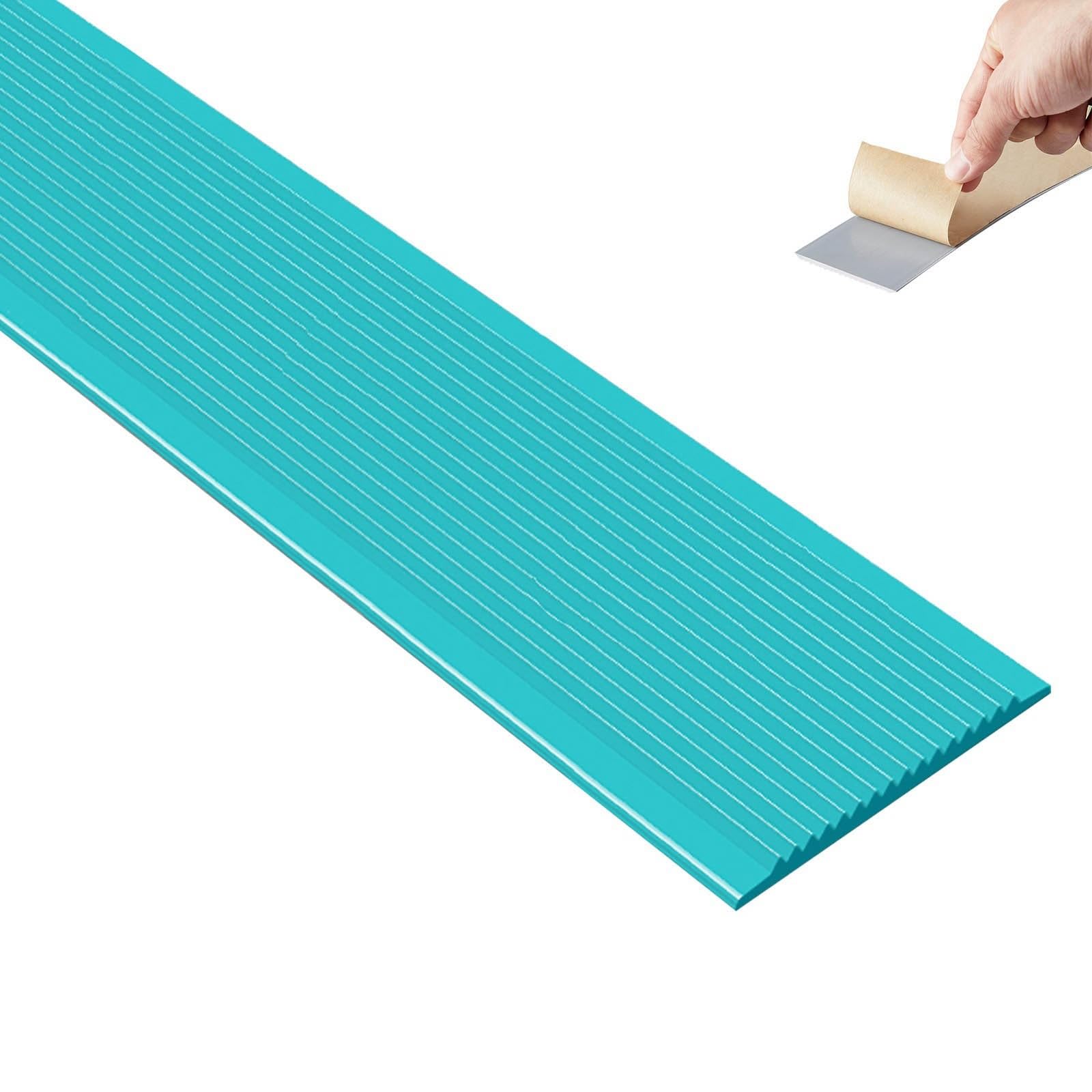 Tira De Borde De Vinilo Autoadhesivo Antideslizante De 1 M Para Escalera, Borde De Escalera De Goma De PVC, Perfil De Borde De Escalera, Esquina De Goma Antideslizante For Escalera(Blue,10m/394in)