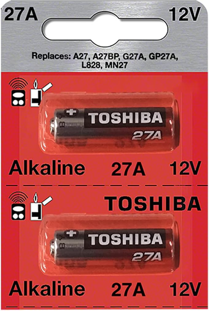 TOSHIBA Alkaline 27A GP27A MN27 A27BP 12 Volt Battery (2