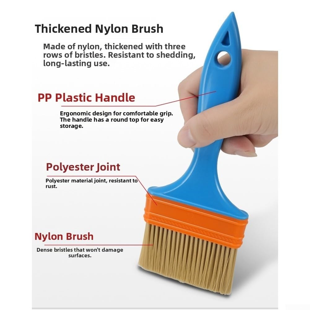 Set di pennelli a rullo, vassoio per pittura da parete, kit di strumenti per pittura con pennelli in lattice per decorazione di interni e applicazione di emulsione