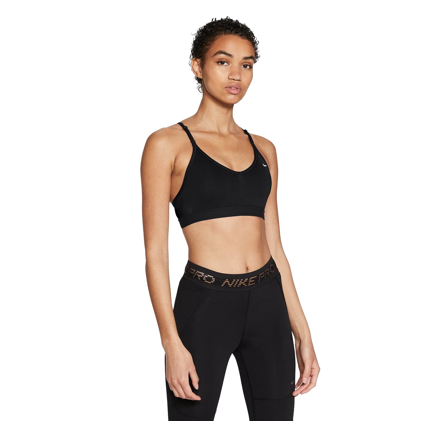 Nike Sujetador Deportivo Indy para Mujer, Soporte Ligero, Viotech 503, Large