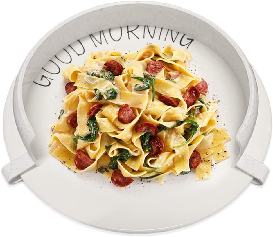 Plate Food Guard for Parkinson Patient, Clip-On Spill Prevention Scooping Food Dining Aid Assistant, Eating Easier for Disabled, Elderly, Handicapped and Stroke : Health & Household