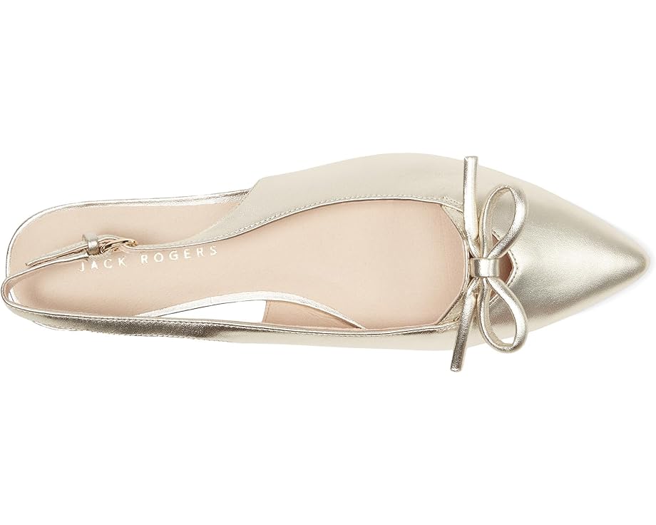 Jack Rogers Lennox Flat Sling - Metallic Nappa - Top View