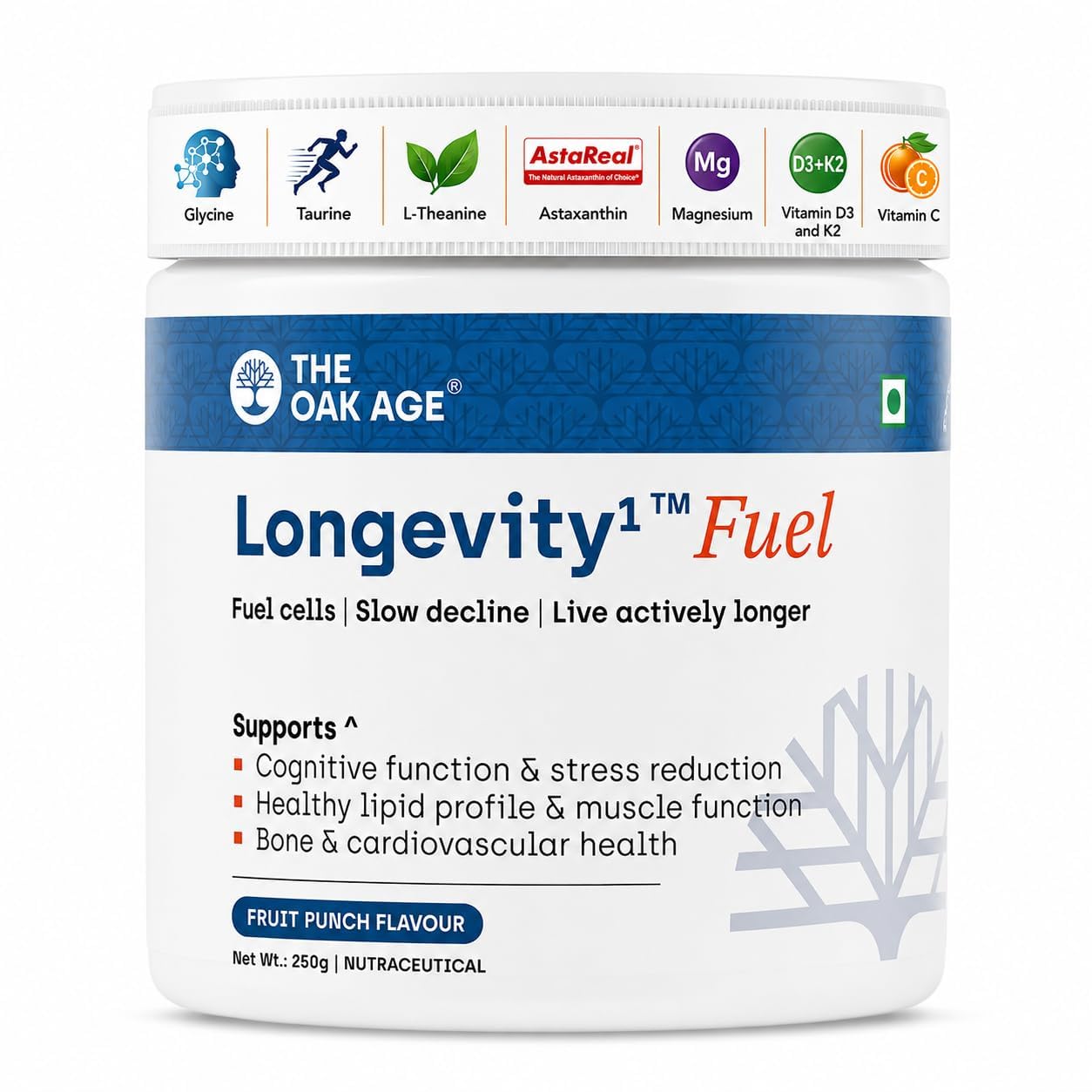 Longevity Fuel | Replaces 5 Daily Supplements- Clinical Dosage of Astareal Astaxanthin + Glycine + Vitamin D3 K2 + Taurine | 9 Ingredients| Multi-Pathway Daily Formula| 30 Servings-image-14