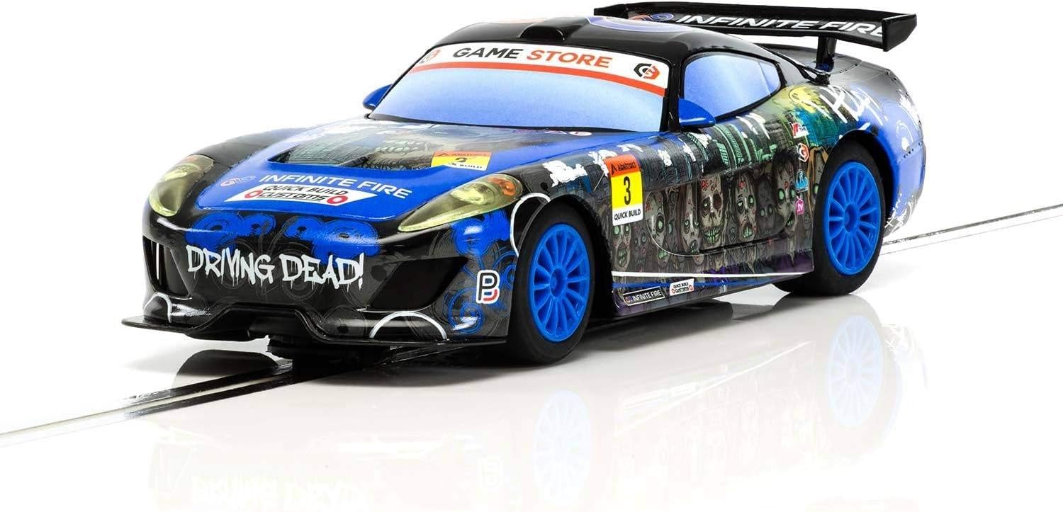 Scalextric Team GT Zombie 1:32 Slot Race Car C3959, Black & Blue
