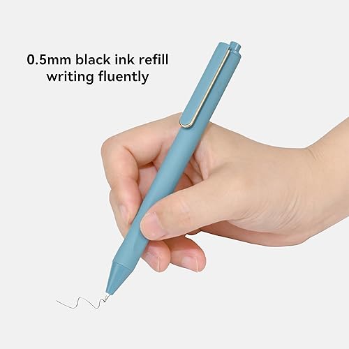 Miniatura 5 de Bolígrafos a granel, 60 bolígrafos de gel de tinta negra, punta fina de 0.020 in, escribe suavemente sin saltar tinta, bolígrafos retráctiles al por