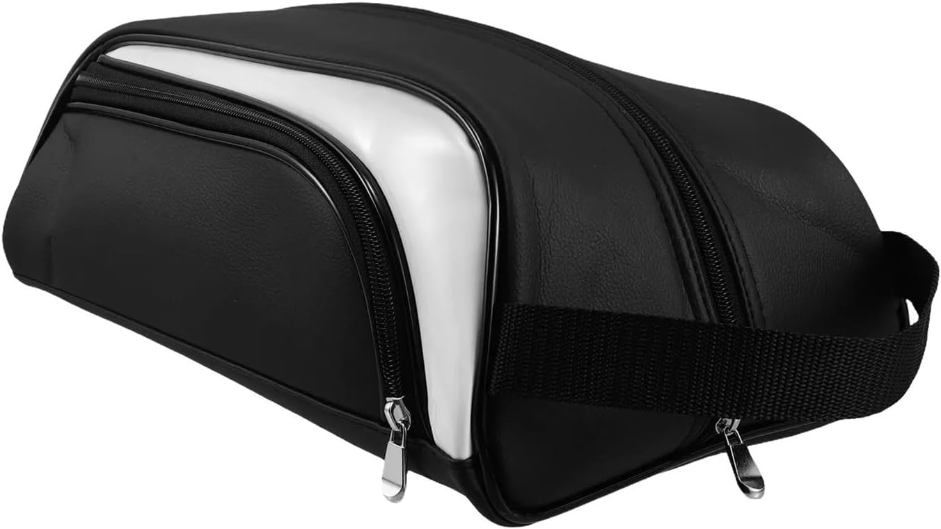 Golf Shoe Bag Golf Shoe Bag Dustproof PU Material Lightweight Portable Travel Storage Organizer Multifunctional Sports Footwear