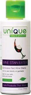 Unique Wine Stain Eater - 4 oz. Liquid Red Wine Stain Remover - Quickly and Permanently Remove Red Wine Stains from Clothes, Carpet, Tablecloths, and More