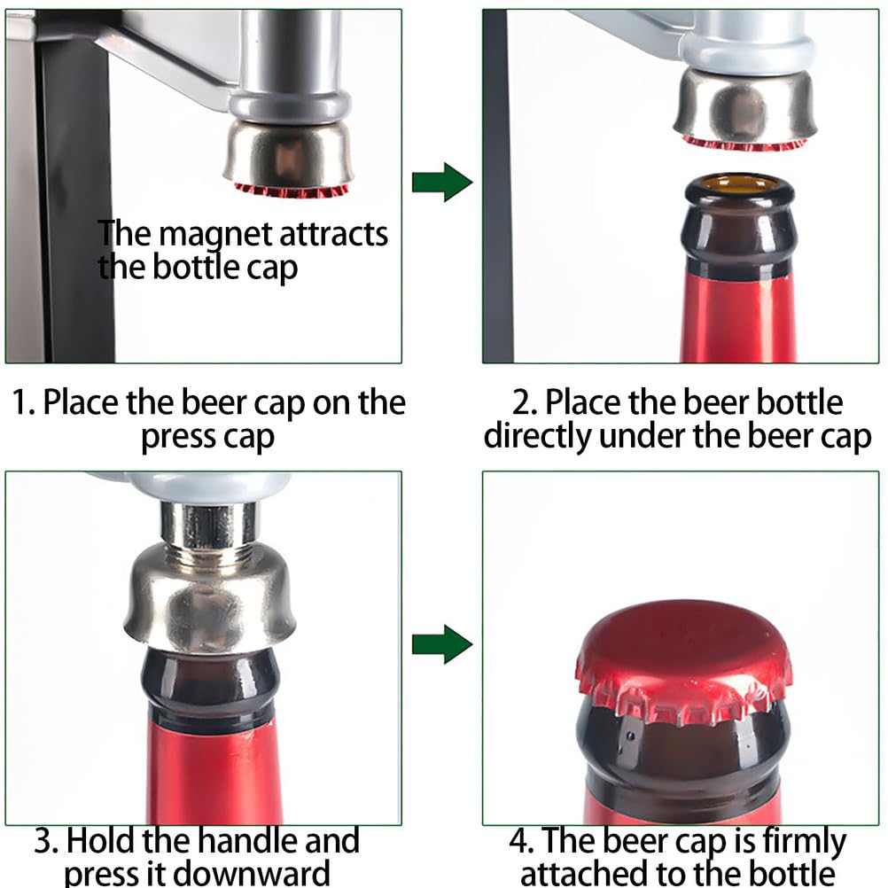 Sellador superior ajustable de la capa de la botella de la botella del doblador superior del banco de la altura para las gorras de la corona Soda de vino de la cerveza fácil de la prensa de una mano d