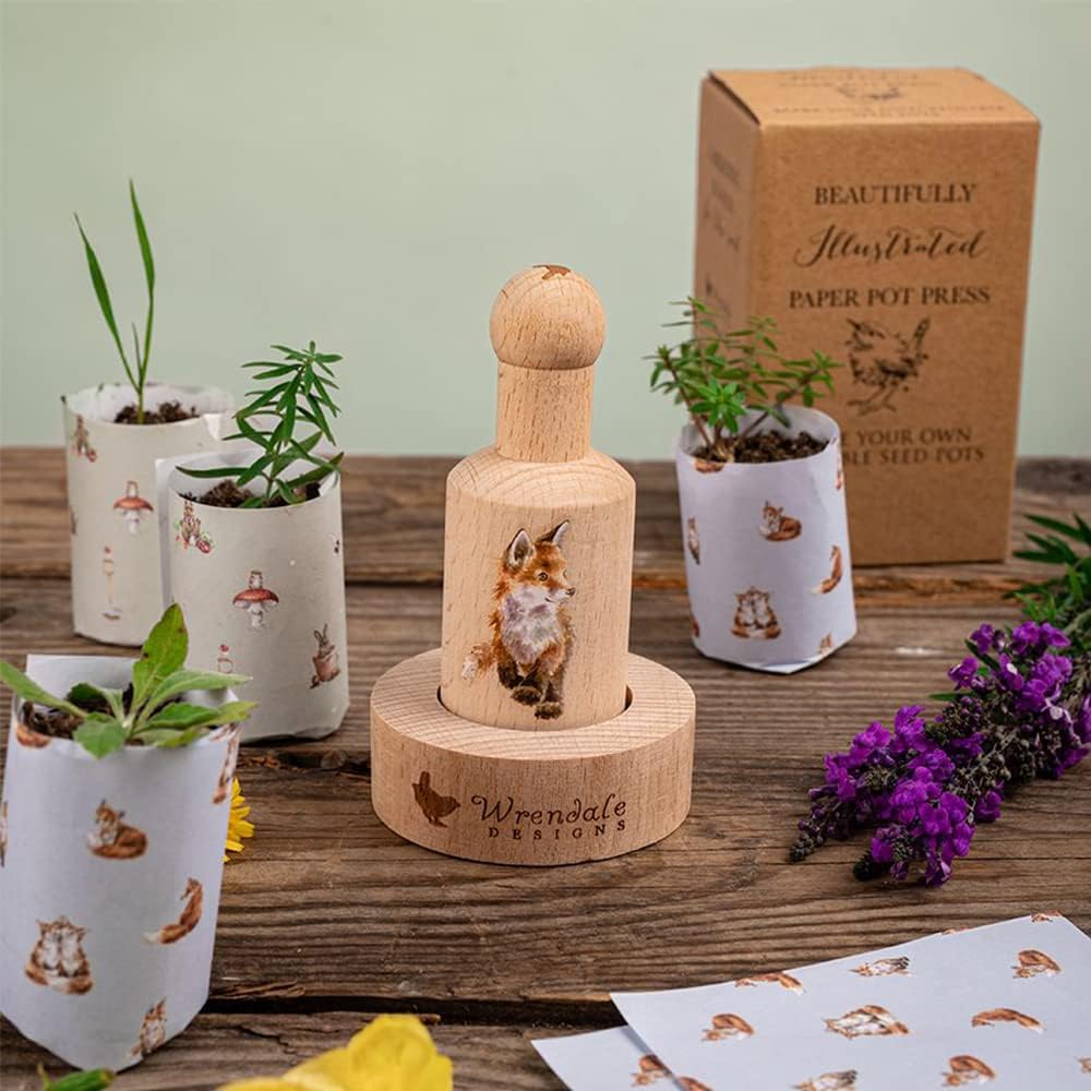 Wrendale Designs - 'Born to Be Wild' Paper Pot Press, Brown - Image 3