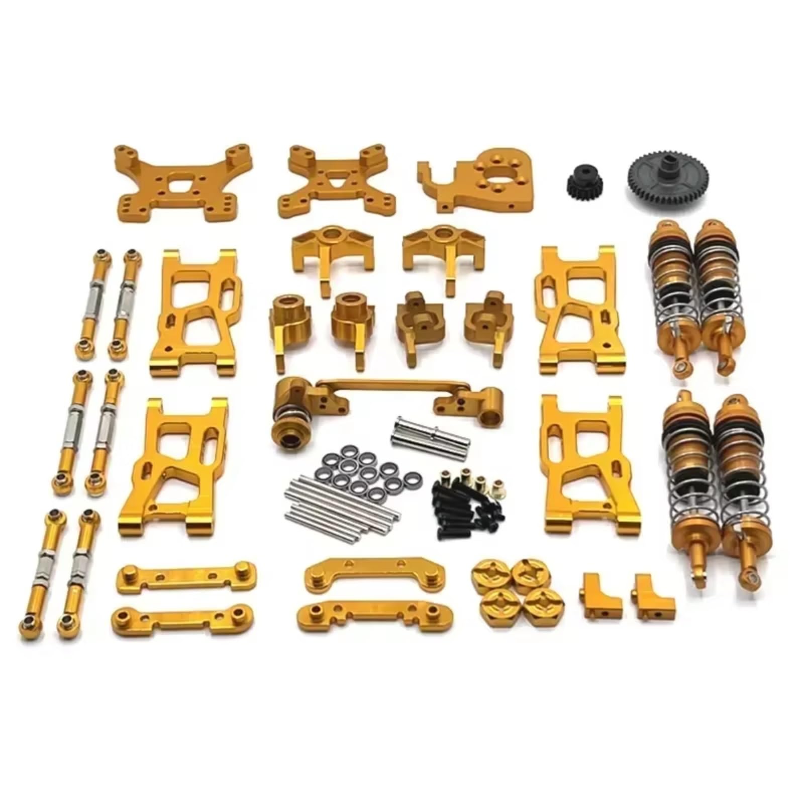 para Woltoys 144001 14401 124017 124019 124007 para RIaarIo XDKJ-001 XDKJ-006 AM-X12 Kit Piezas Actualización Metal Coches Control Remoto (OP) Amortiguador Ajustable RC