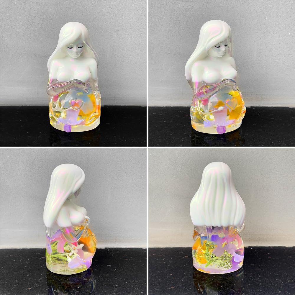 RESINWORLD 3D Pregnant Women Mold, Body Silicone Mold for Resin, Candle Making
