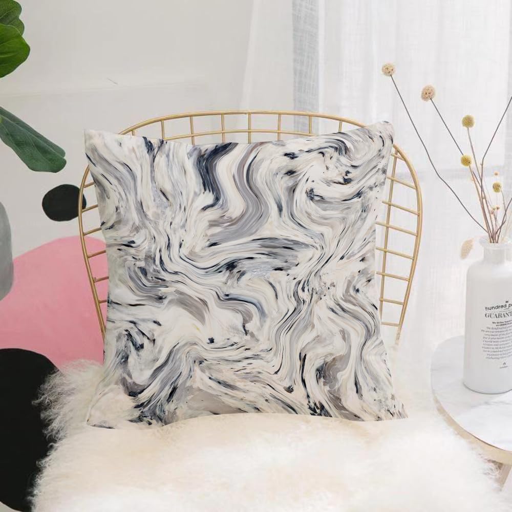 Hyosxw Japanese Paper Of Paper Marbling Pattern - A10 Cushion Cover,Throw Pillow Case Home Decorative For Living Room Bedroom Sofa Chair 18X18 Inch,Japanese Paper Of Paper Marbling Pattern,Pillowcase 45X45cm