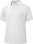 BOOJO Polo Chemises pour hommes - Quick Dry Moisture Wicing Black Short Sleeve Performance Golf T Shirts pour le travail occasionnel athlétique