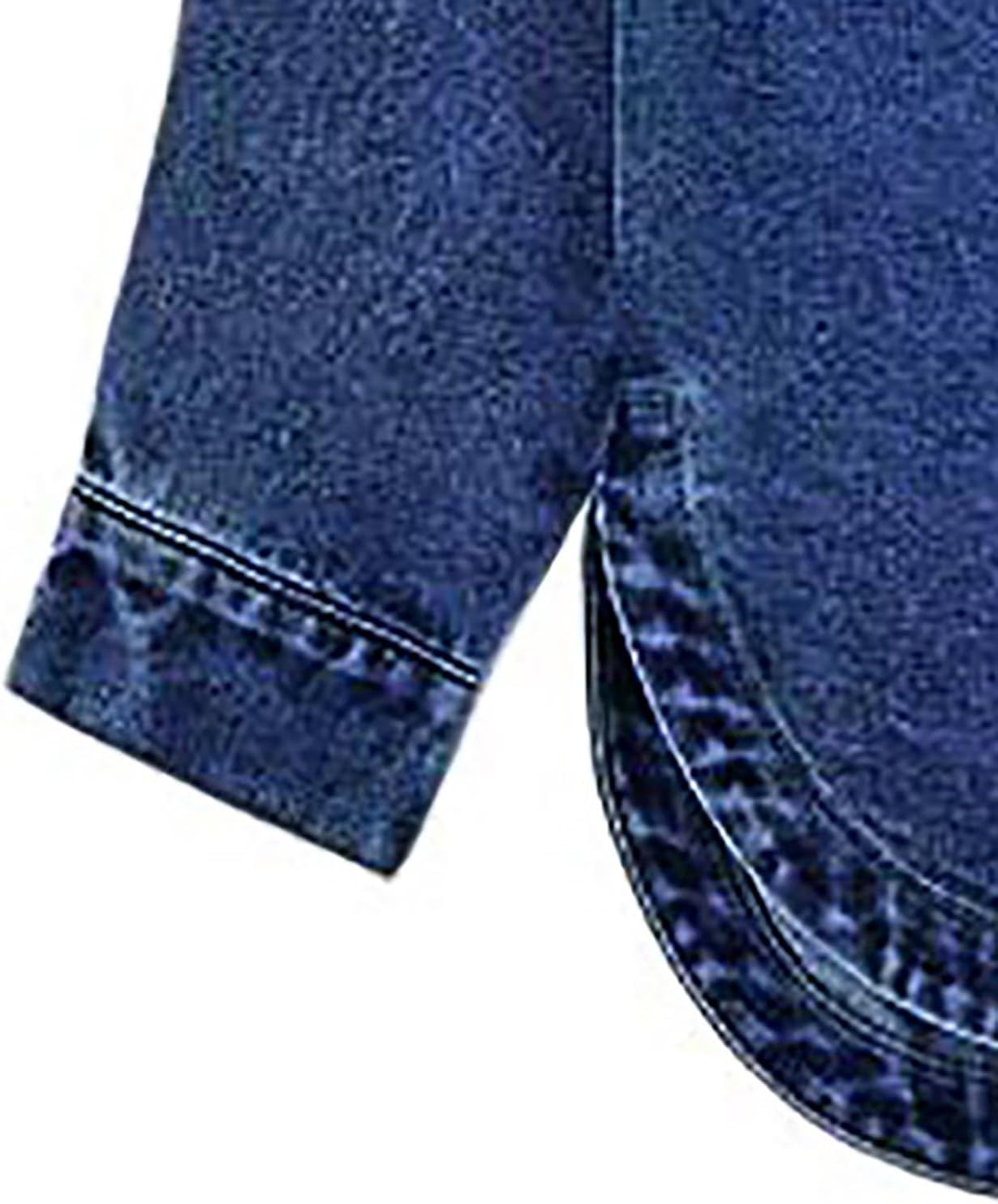 HGps8w Casual Denim Jacket for Women Dressy Loose Lapel Button Down Shirts Long Sleeve Ladies Longline Hem Boyfriend Shirt