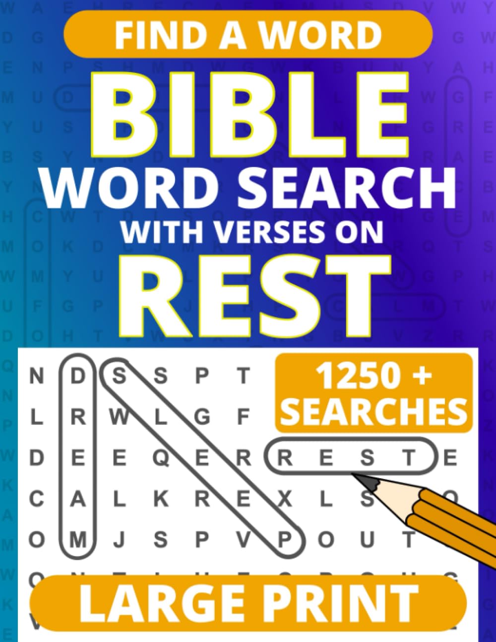 Large Print Bible Word Search – with Verses on Rest (Large Print Bible Word Searches)