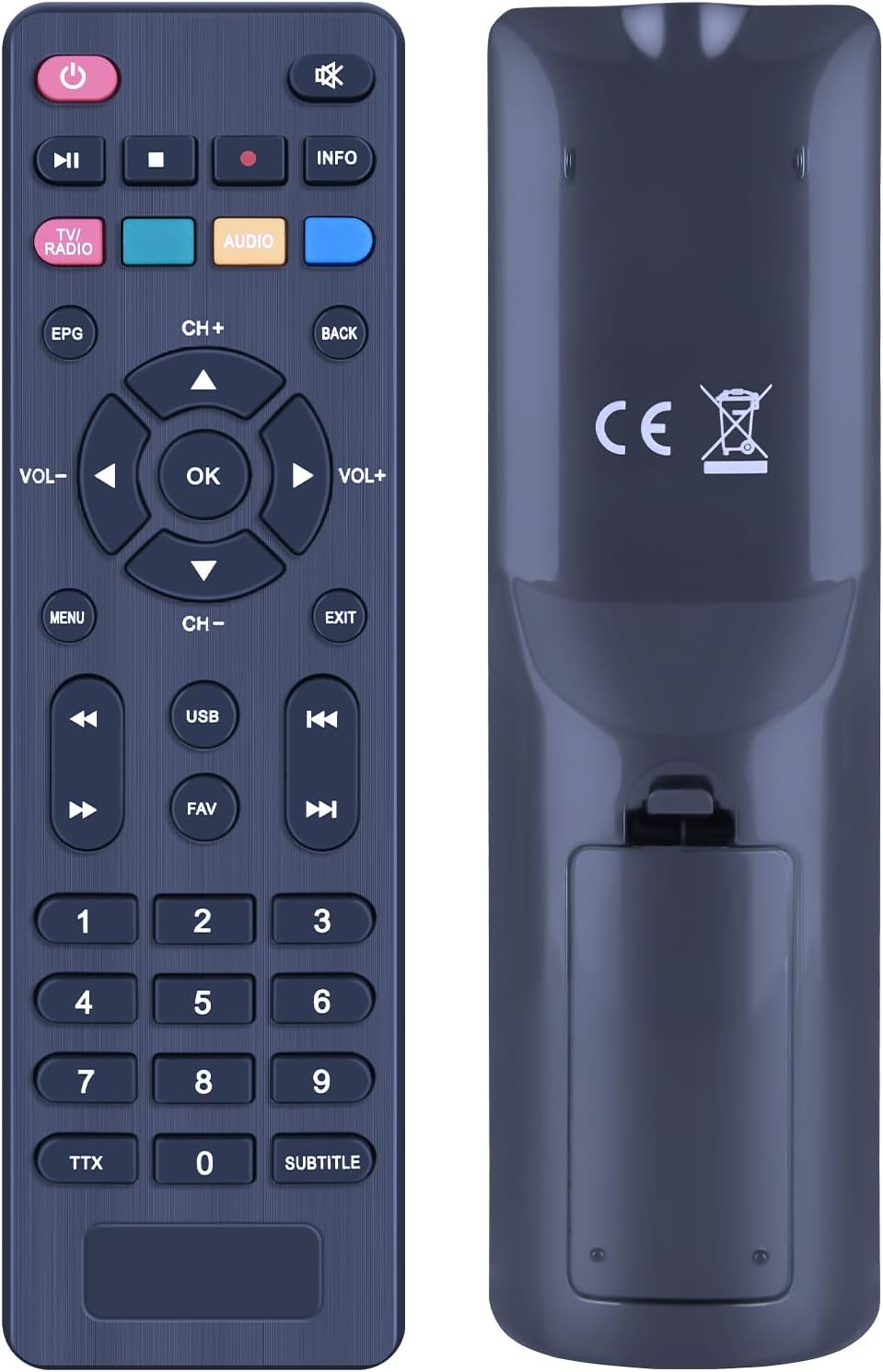 Front and back view of the GWVEE Replacement Remote Control