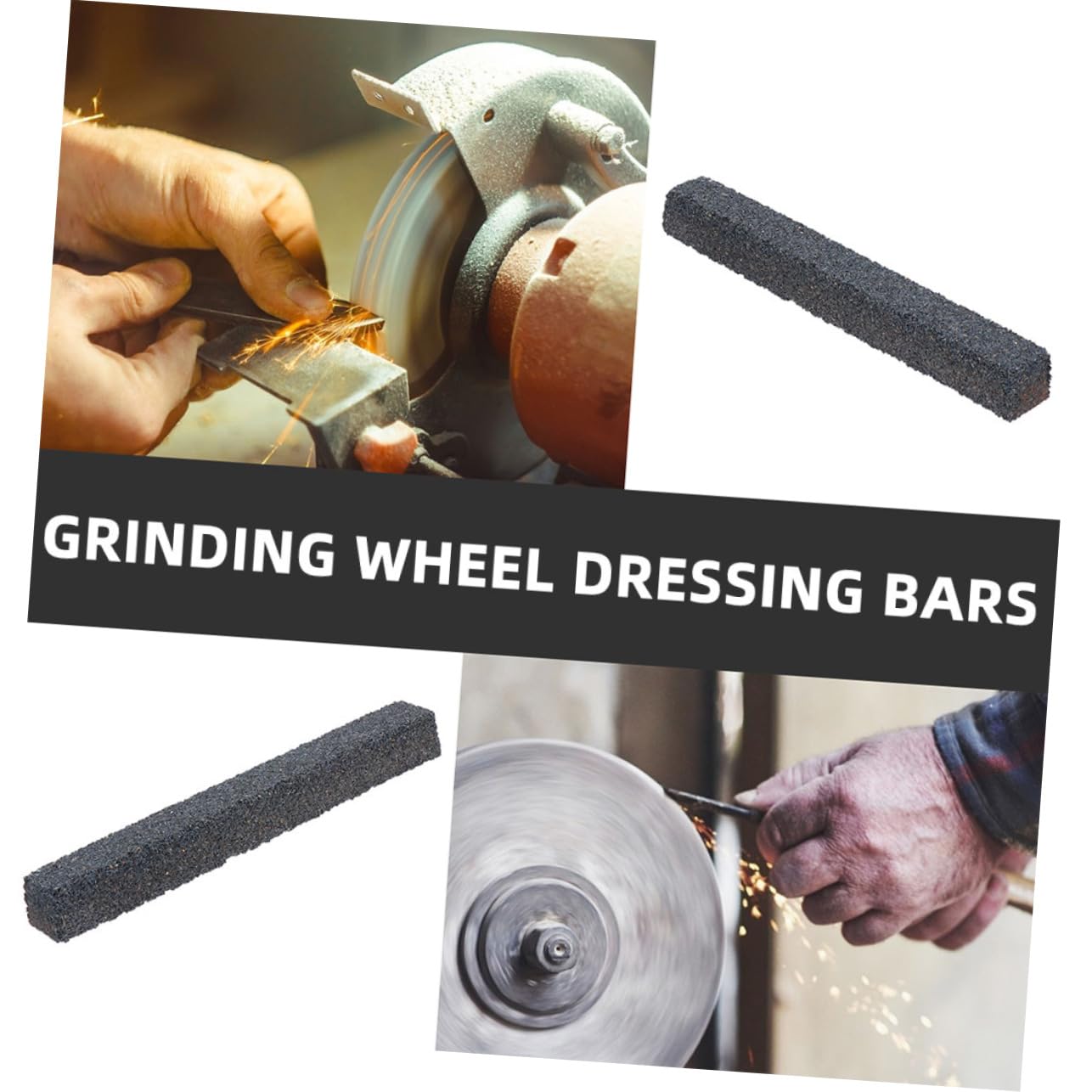 Garneck 3pcs Grinding Wheel Dresser Tool Portable Dressing Strips Abrasive Grinding Wheel Dressers