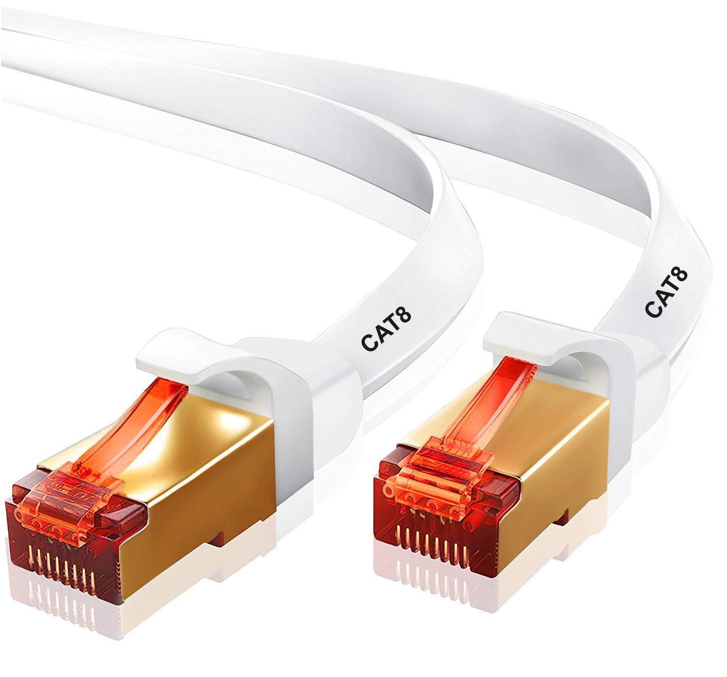 IBRA CAT8/CAT7 Ethernet Gigabit Lan network cable (RJ45) SSTP 40Gbps 2000Mhz - Flat Black 2M — view 15