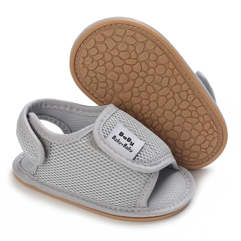 Image of RVROVIC Baby Boys Girls Sandals Premium Infant Summer Outdoor Shoes PU Lightweight Soft Anti-Slip Sole Toddler Prewalker