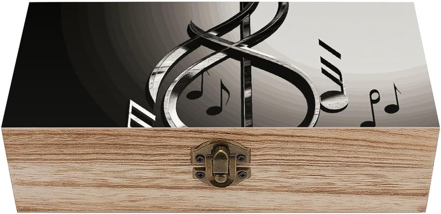 Wooden Storage Box with Lid And Front Clasp Jewelry Keepsake Box Memory Box