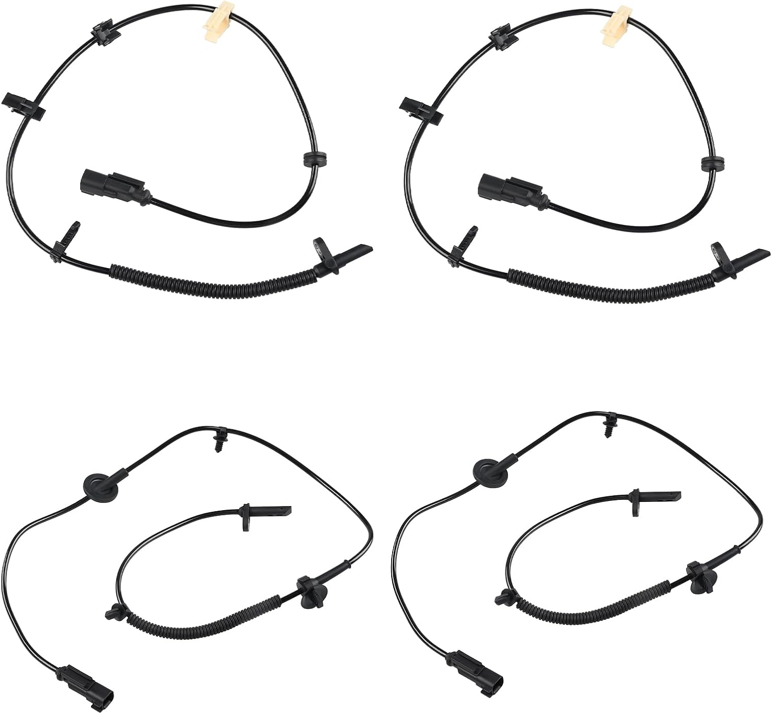 4 Pcs ABS Wheel Speed Sensor Compatible with Chevy Traverse 2009 to 2017, Buick Enclave 2008 to 2017, GMC Acadia 2007 to 2016, Saturn Outlook 2007 to 2010, Replacement for 22739728, 22739727