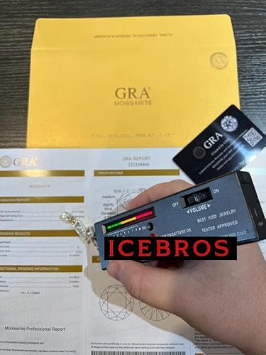 Icebros Vermeil Emerald Moissanite Silver Lightning Bolt Necklace Pendant Pass Diamond Test (2" (2.15Ct), White Gold) #TOP2