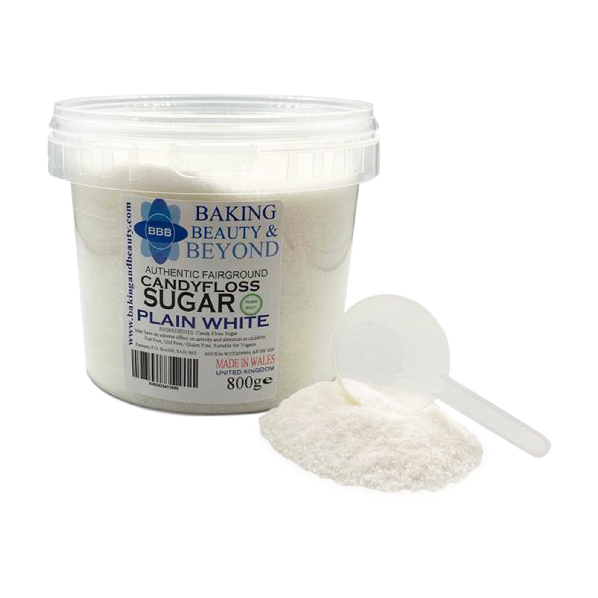 Baking Beauty and Beyond Premium Candy Floss Sugar 800g - Plain White Flavour โ image 1