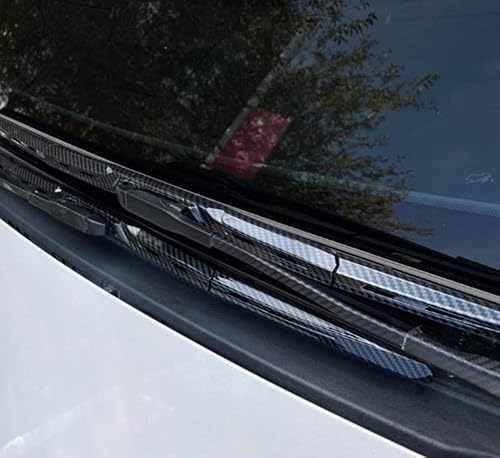 Miniatura 4 de Nicebee 2 unidsset de fibra de carbono exterior parabrisas ventana delantera tres secciones interior incrustado metal soporte limpiaparabrisas