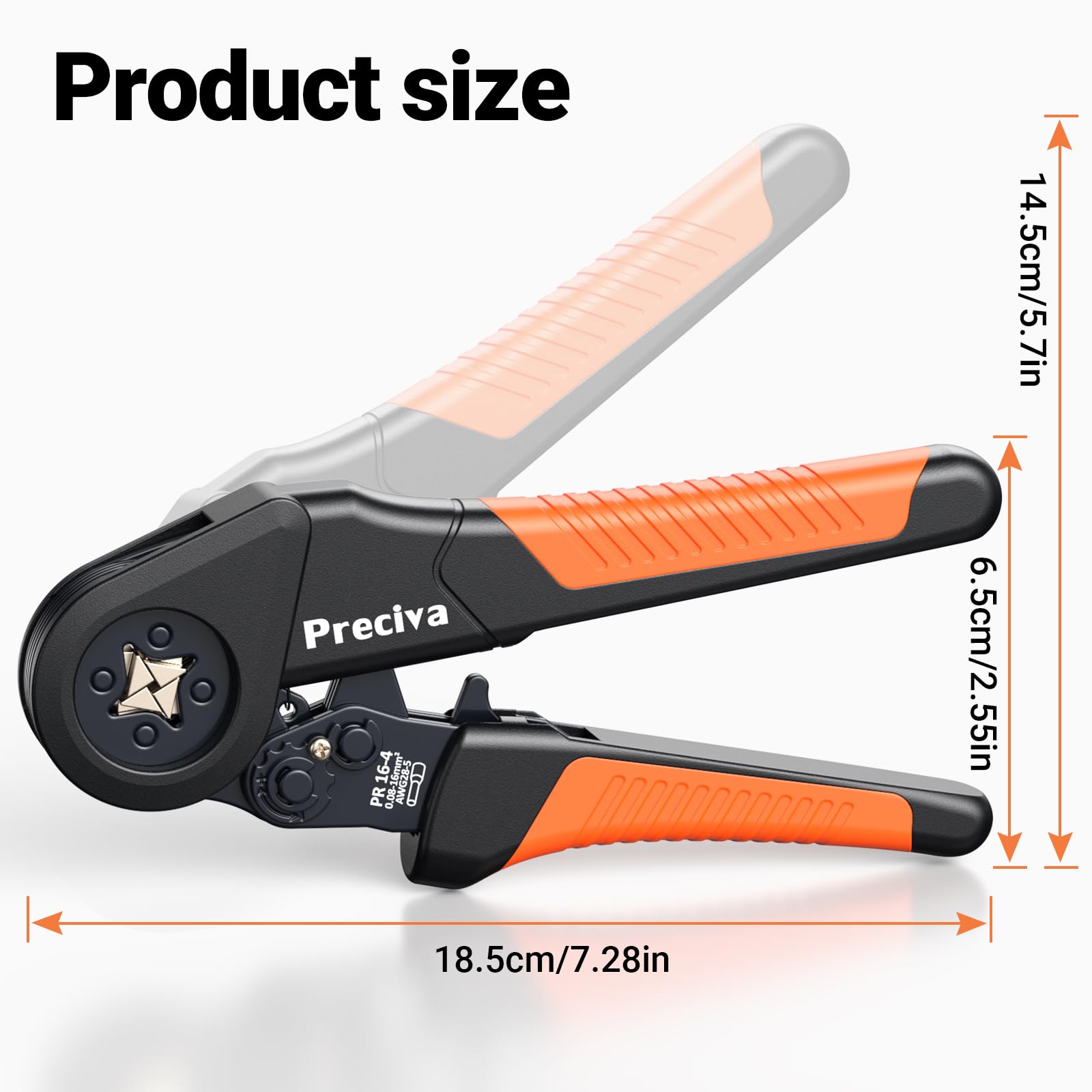 Pinza Crimpatrice,Capicorda Da 0,08-16mm²,Regolabili,Terminali Elettrici A Crimpare,Crimpatrice Capicorda,Crimpatrice Puntalini Per Uso Industriale E Fai-Da-Te