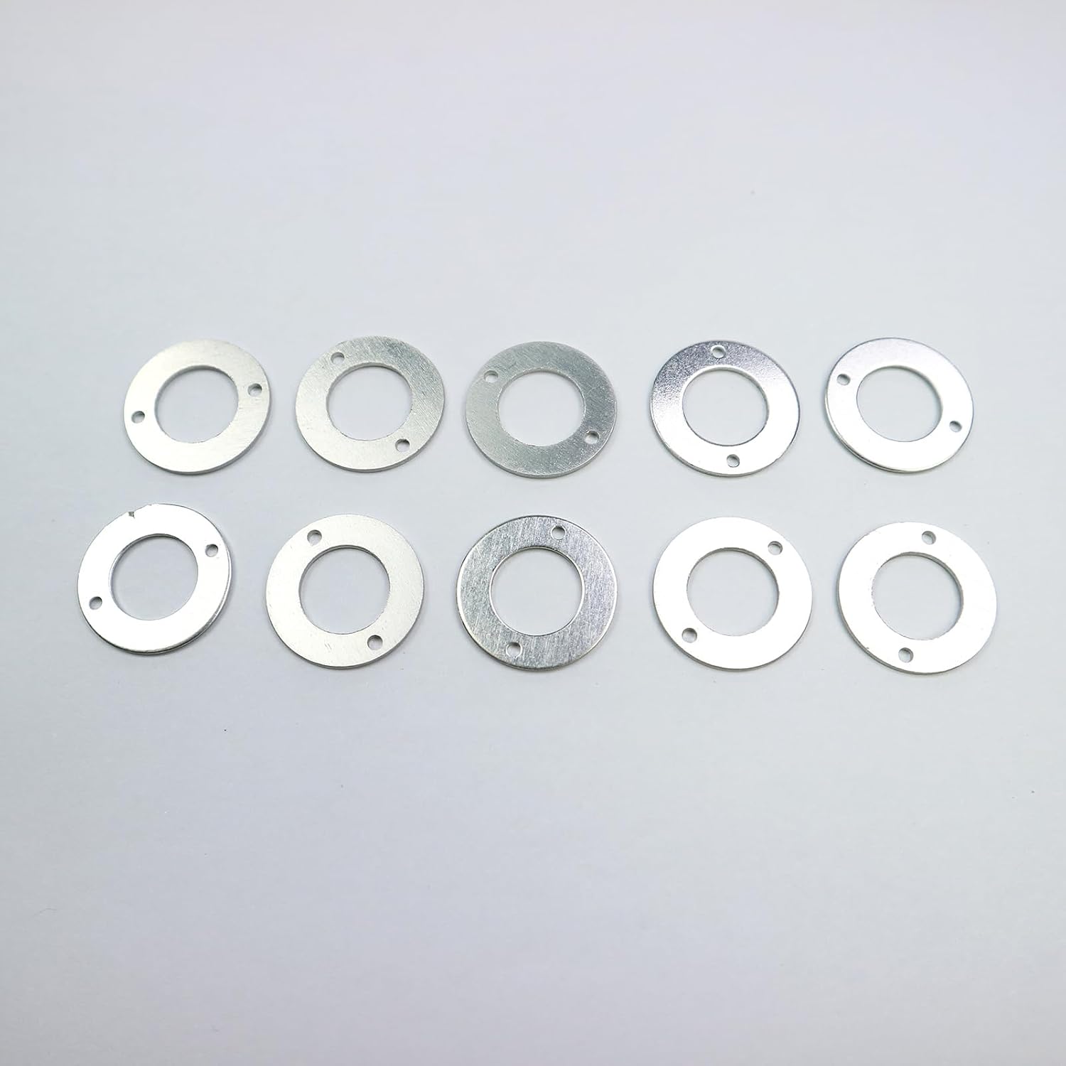 100 PCS A Package 093245-0140 Aluminum Injector Washer Compatible with Toyota 3L& 5L Hilux Mitsubishi 4D55& 4D56, Size 19 * 12 * 1MM, 2 Holes