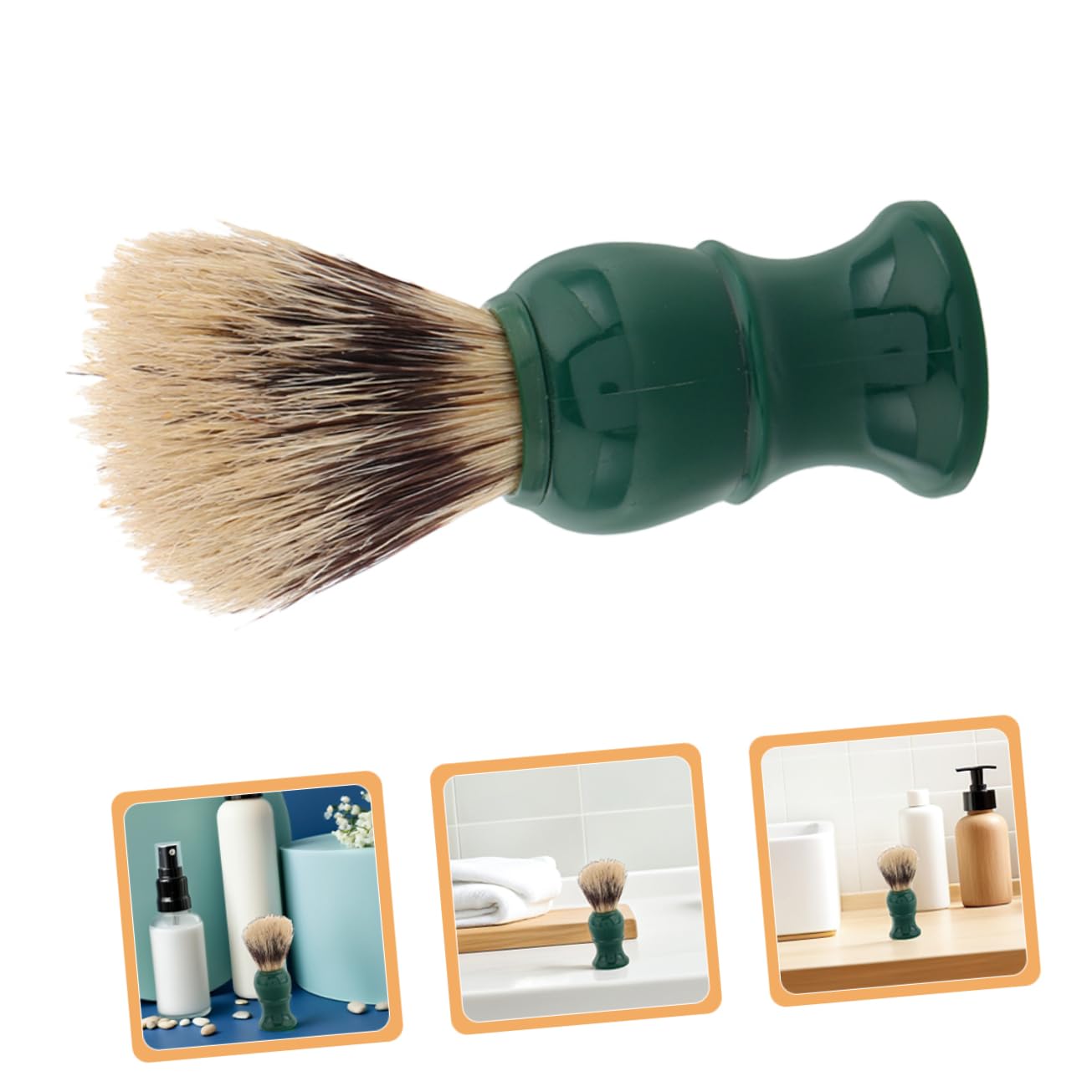 VALICLUD 2pcs Men Shaving Brush Versatile Grooming Tool for Facial Hair Care for Home Travel Use User-friendly Design for Beard Types