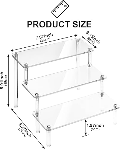 Miniatura 2 de Soportes acrílicos para exhibición, magdalenas transparentes, perfumes, figuritas, elevadores, soporte organizador de colonia, estantes acrílicos