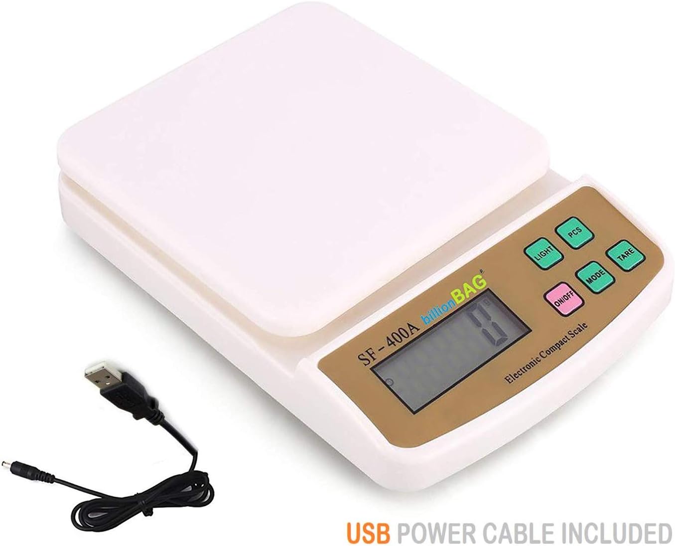 billion-BAG Multi-Purpose Compact with Backlight SF 400A with Adaptor 7 kg Digital Kitchen Weighing Scale