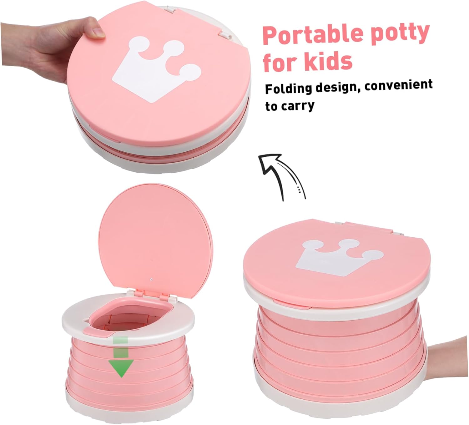 1 Set Foldable Potty Seat Portable Training Toilet with Backrest for Lightweight Travel Potty for Camping Outdoor Use Supports Independence Comfort Sturdy Design for Safety