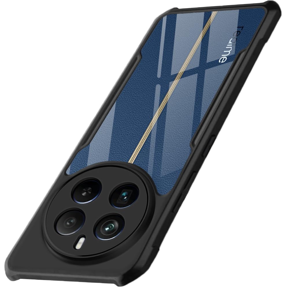 TheGiftKart Shockproof Crystal Clear Back Cover Case for Realme 12 Pro / 12 Pro Plus/Realme P1 Pro 5G | 360 Degree Protection | Transparent Cover for Realme 12 Pro/Pro+ 5G (PC & TPU, Black Bumper)