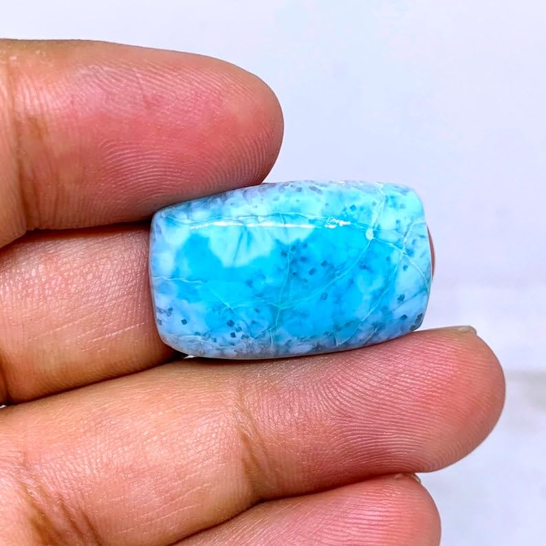 Larimar cabochon rectangle 26x16mm pour création de bijoux de lithothérapie - 3