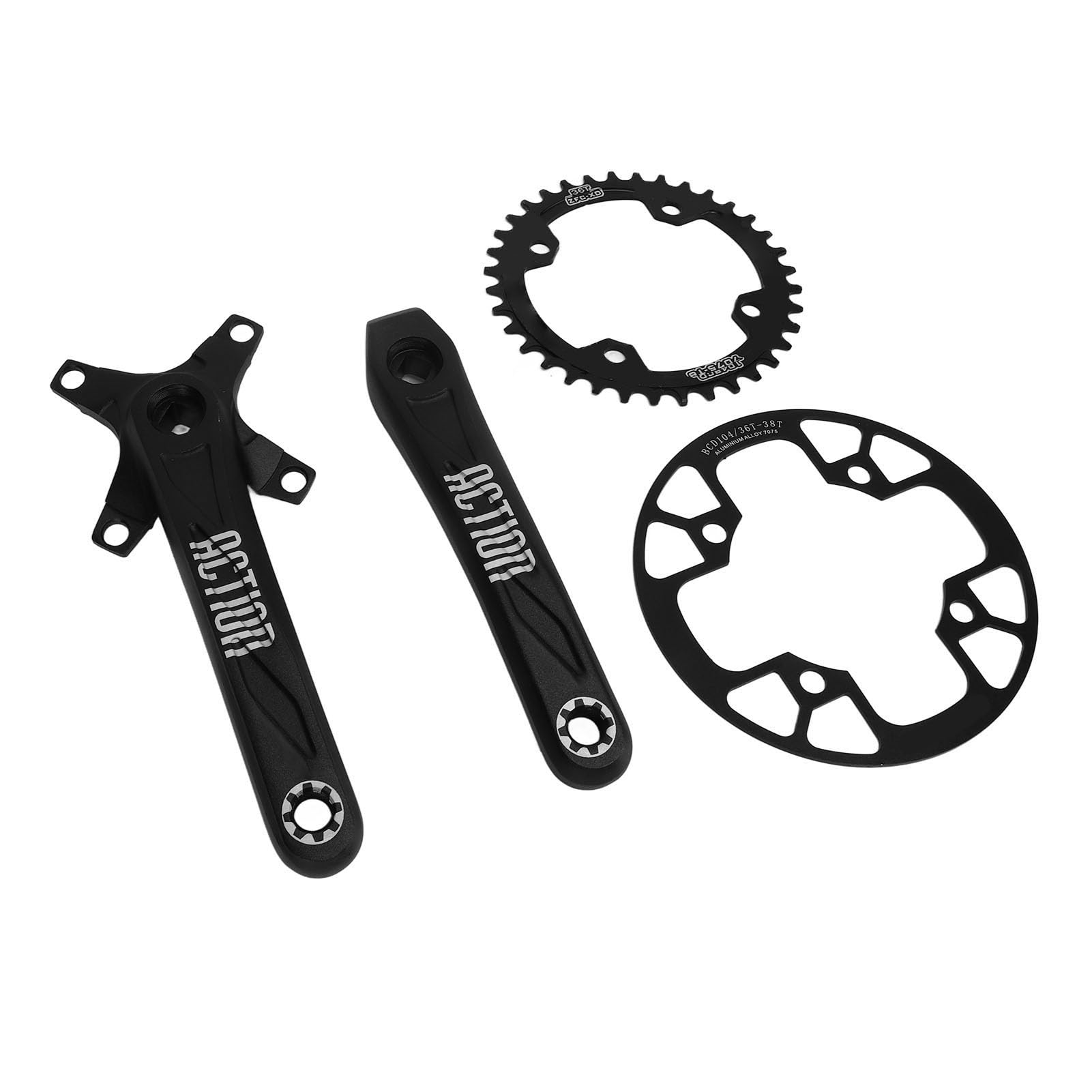 Mechanizm Korbowy Rowerowy 104 BCD Mechanizm Korbowy do Roweru Górskiego Stop Aluminium 170 Mm Części do Naprawy Rowerów Górskich Szosowych