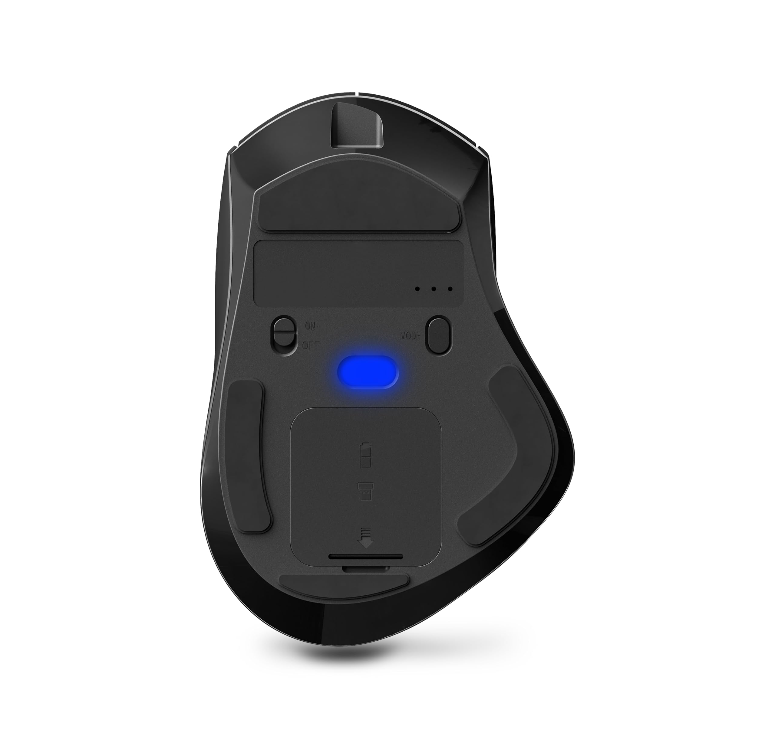 Urban Factory Onlee Pro Plus Souris Bluetooth 5.2 et 2.4GHz – 3200 DPI, Double Molette Freewheel et Latérale, 10 Boutons Silencieux, Batterie Amovible Rechargeable USB-C, PC Mac Tablette
