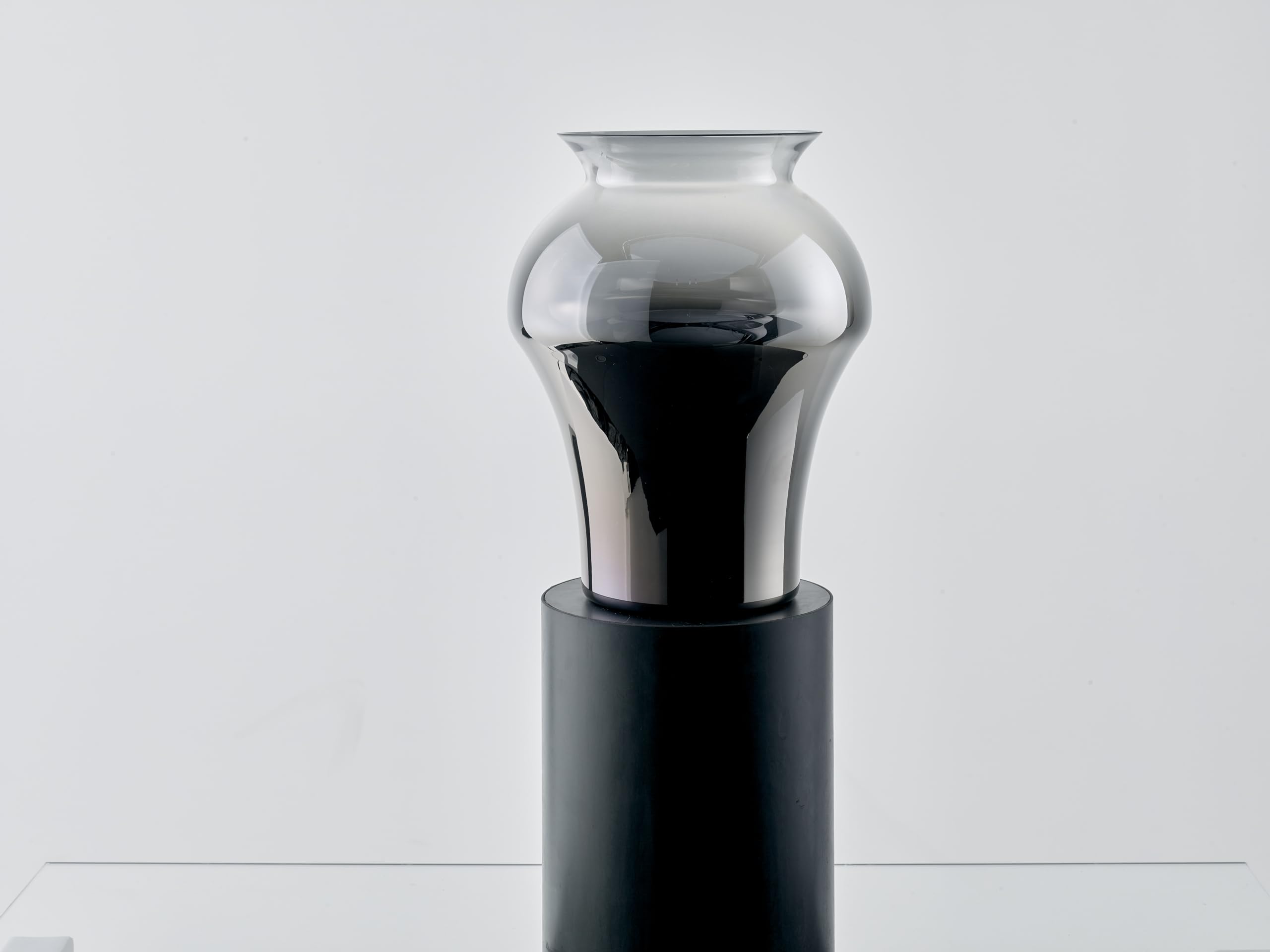 Grand vase de fleurs en verre fait à la main titane design an&angel