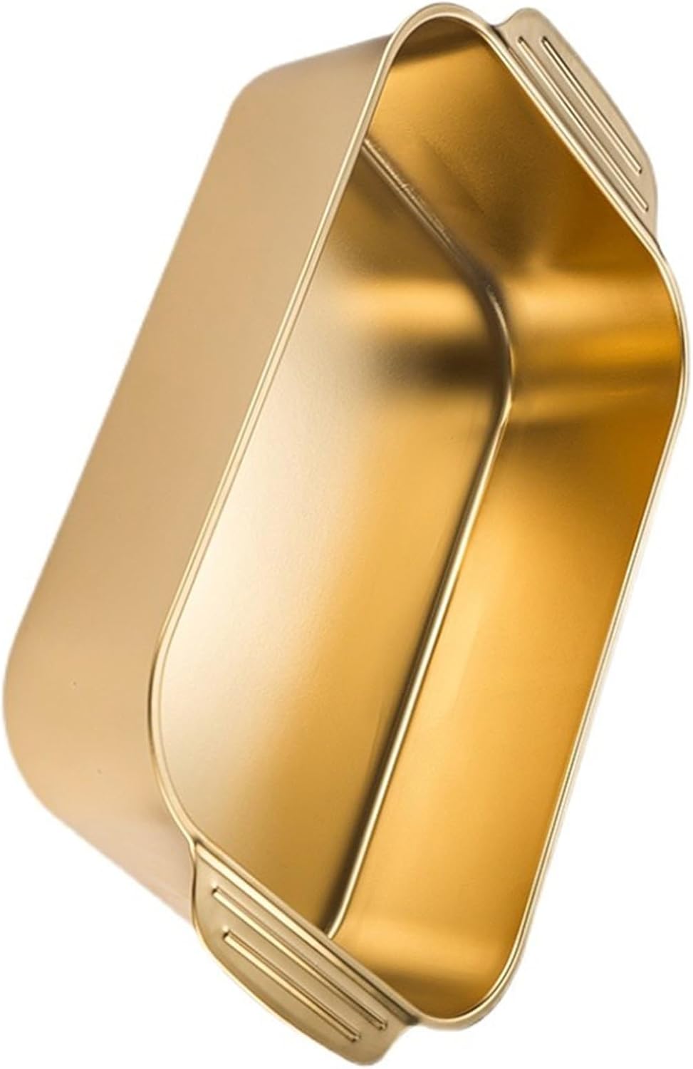 Stainless Steel Rectangular Deep Fish Roaster Pan/Turkey Roasting Pan - 3.1/3.4/5.8/7.4//10L Baking Tray Food Dish Lasagna Pan Serving Plate for Thanksgiving Christmas - Dishwasher Safe (33cm,Gold)