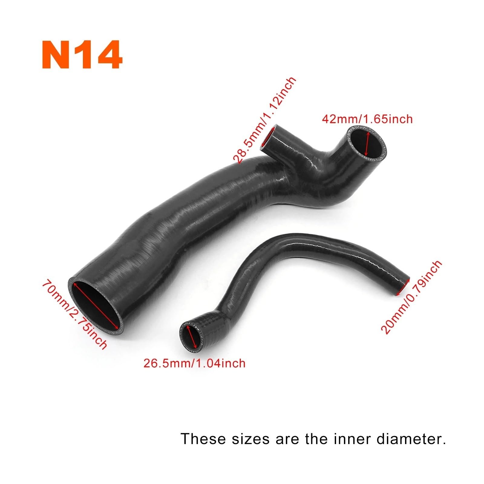 Auto Tubo Flessibile Per Mini Per Cooper S Per Clubman 1.6T R55 R56 R57 R58 R59 R60 R61 N14 N18 Kit Tubo Aspirazione Turbo In Silicone Motore Tubo Aspirazione Aria Fredda Tubo Aspirazione Aria(N14 Blu
